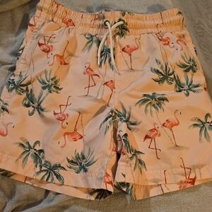 Old Navy Pink Flamingo Print Boys Shorts